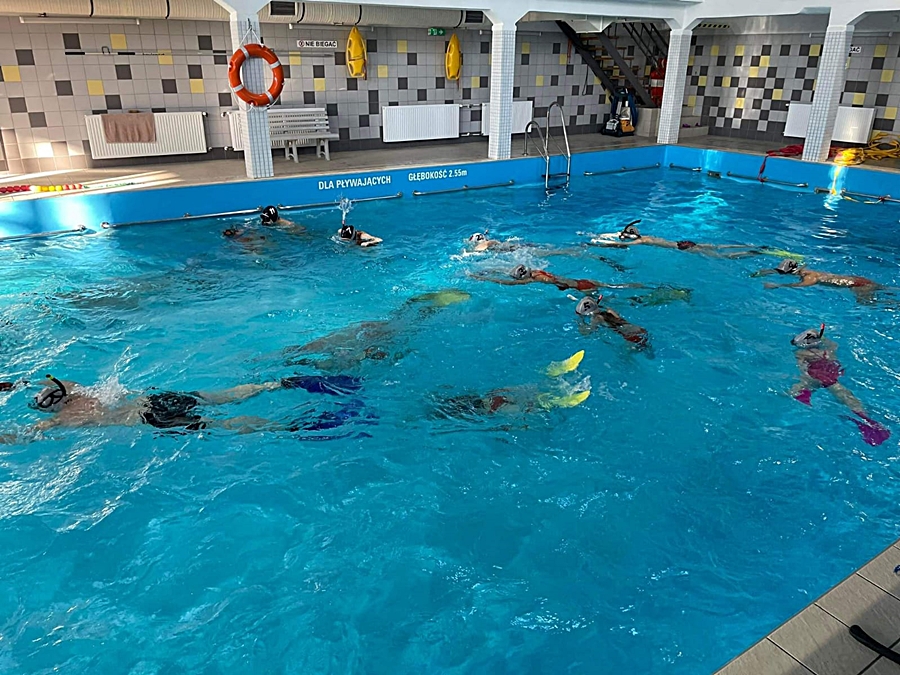 Hokej pod wodą Walenie Siemianowice Śląskie Trening 7 I 2023